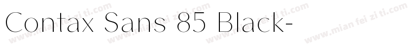 Contax Sans 85 Black字体转换